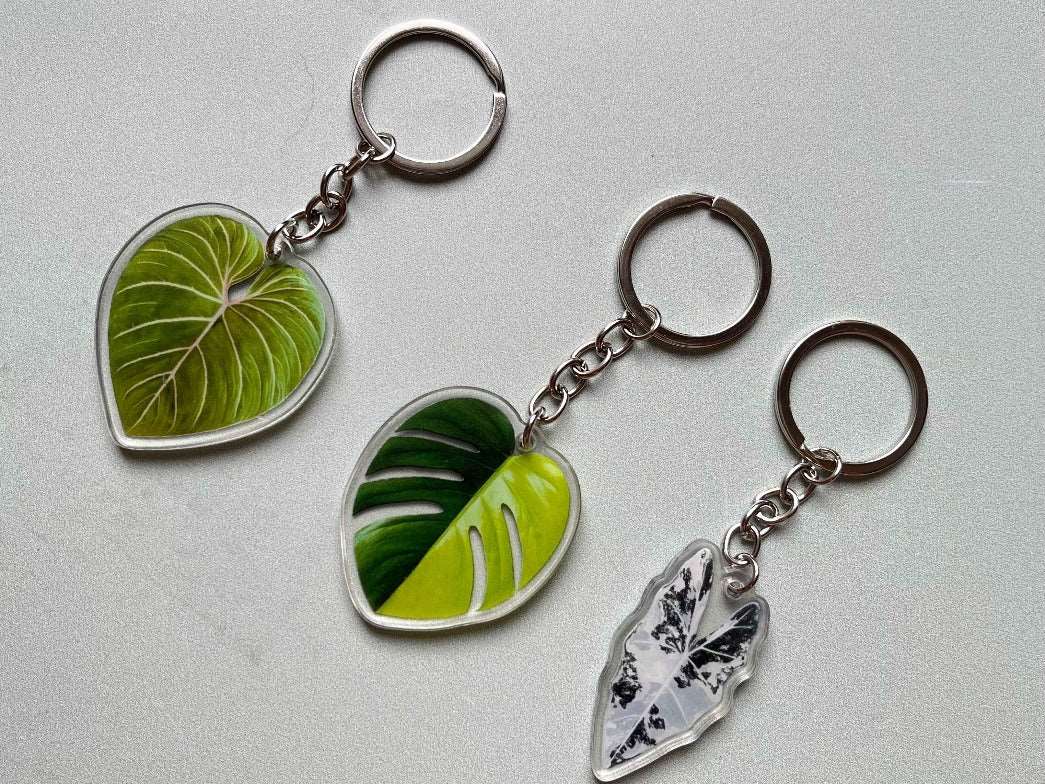 Plant Leaf Keychain