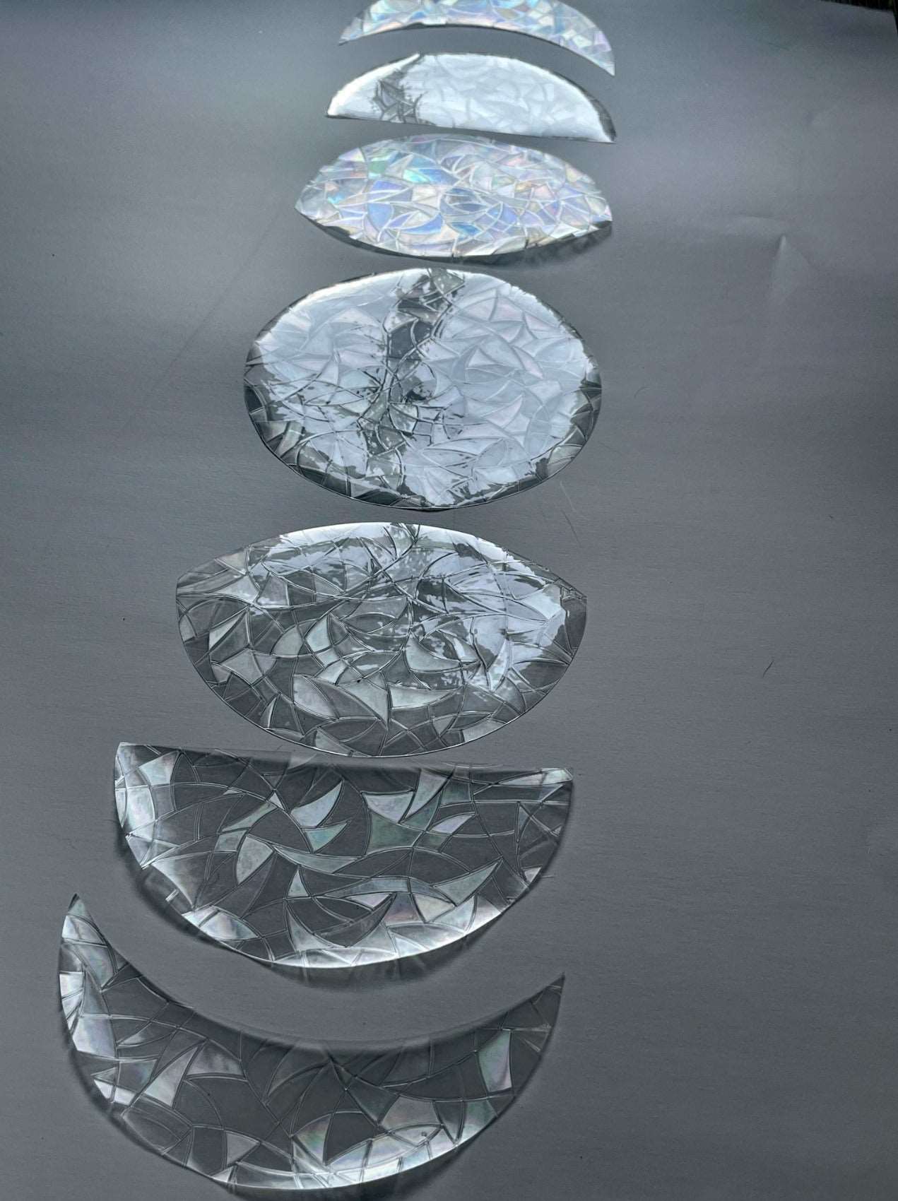 Rainbow Suncatcher Window Sticker - Moon Phases