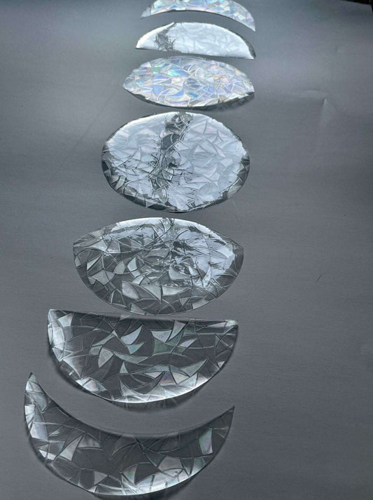 Rainbow Suncatcher Window Sticker - Moon Phases