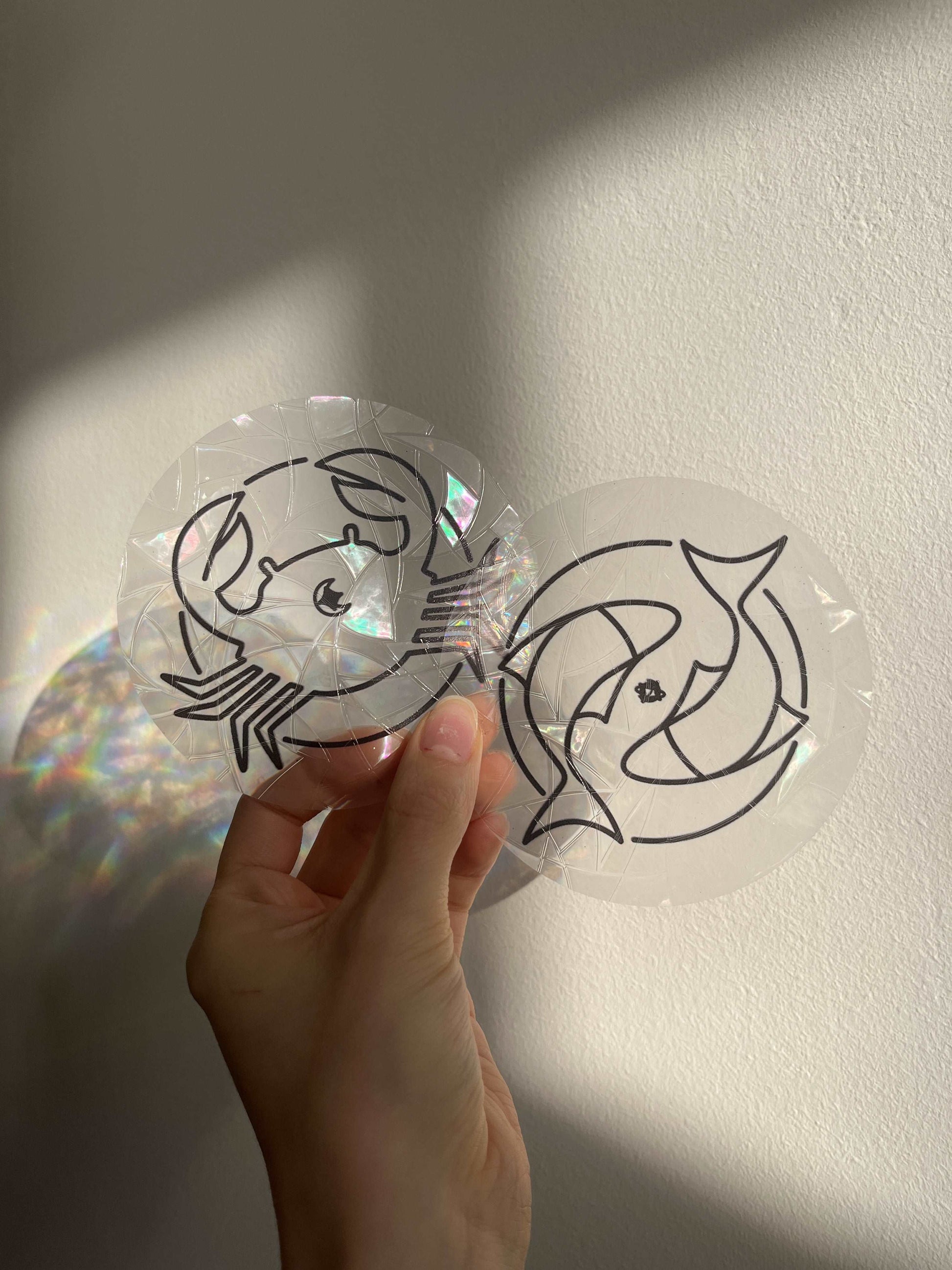 Rainbow Suncatcher Window Sticker - Zodiac Signs