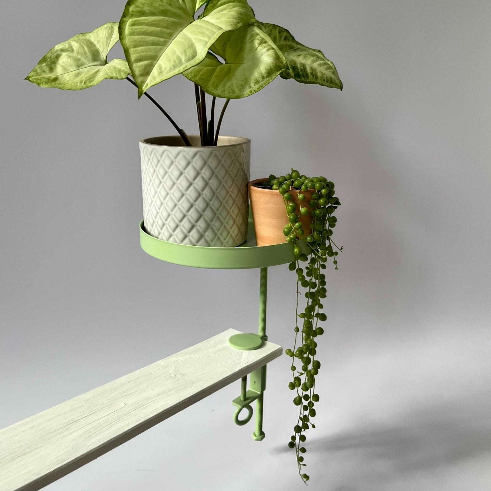 indoor windowsill plant shelf Round Windowsill Clamp Tray for Plants – Seedor