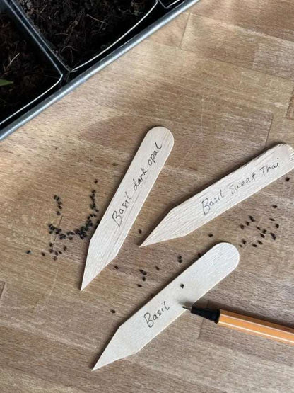 Wooden Plant Labels 40 pieces - Seedor