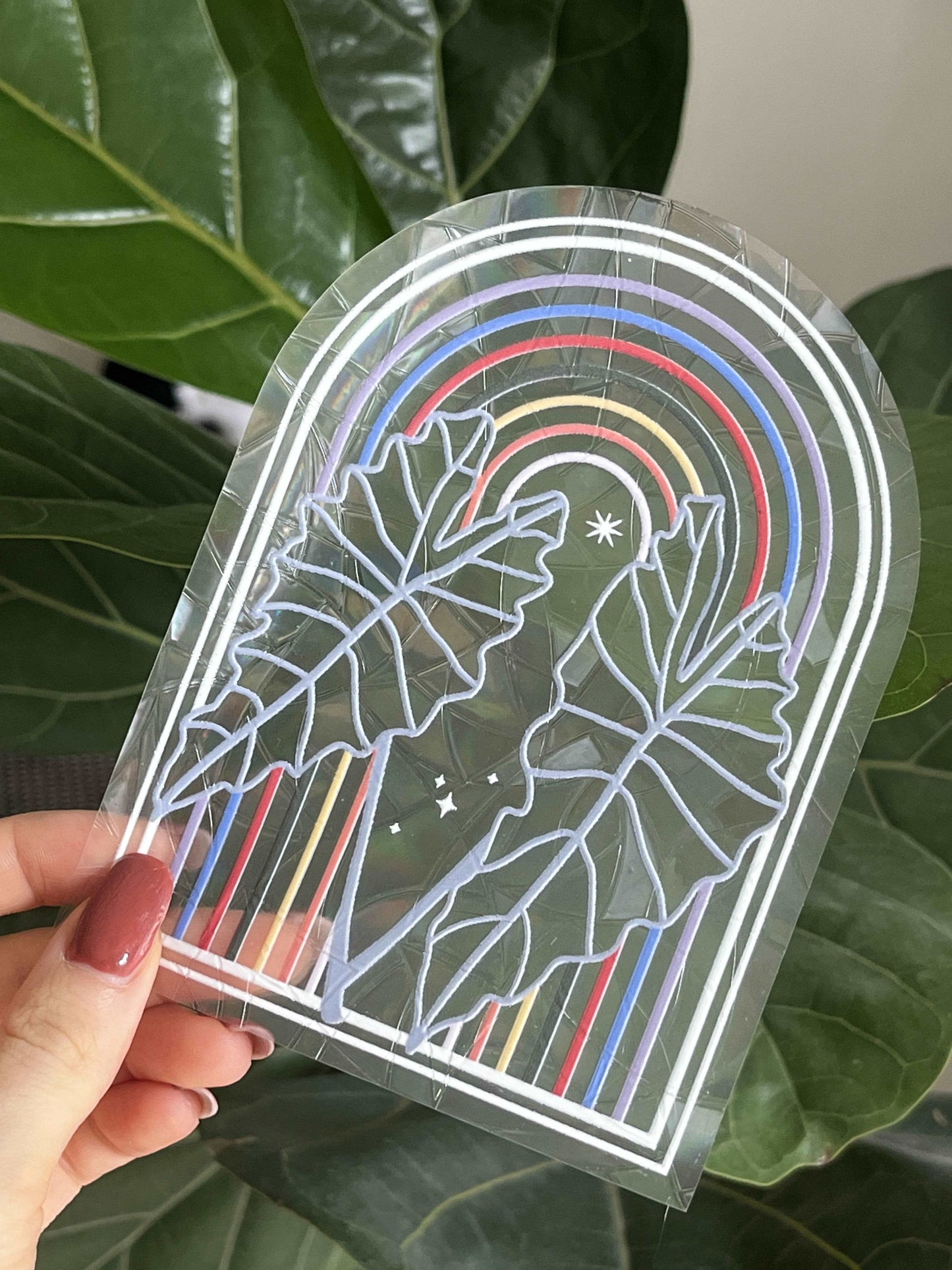 Rainbow Suncatcher Window Sticker - Colourful