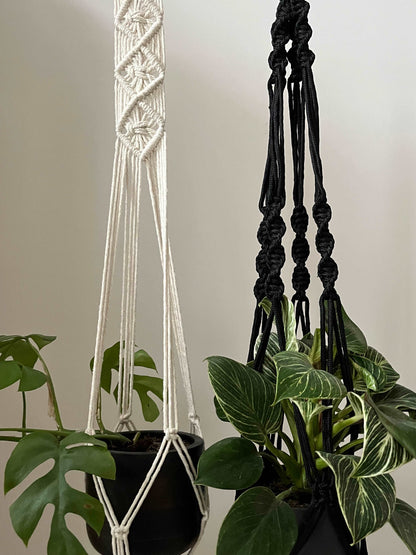 Macrame Plant Hanger with Wooden Ring